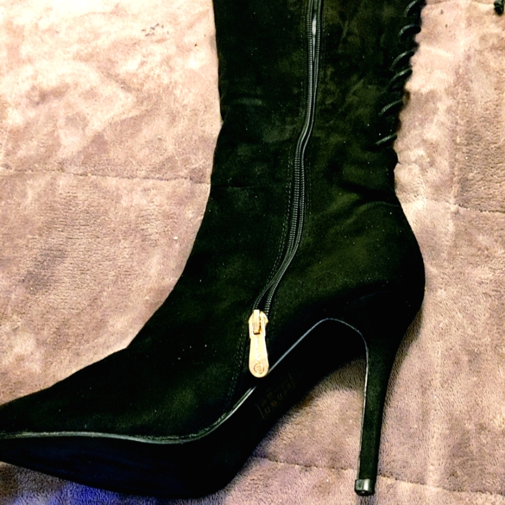 Over the knee, Suade, lace up, stiletto, Boots